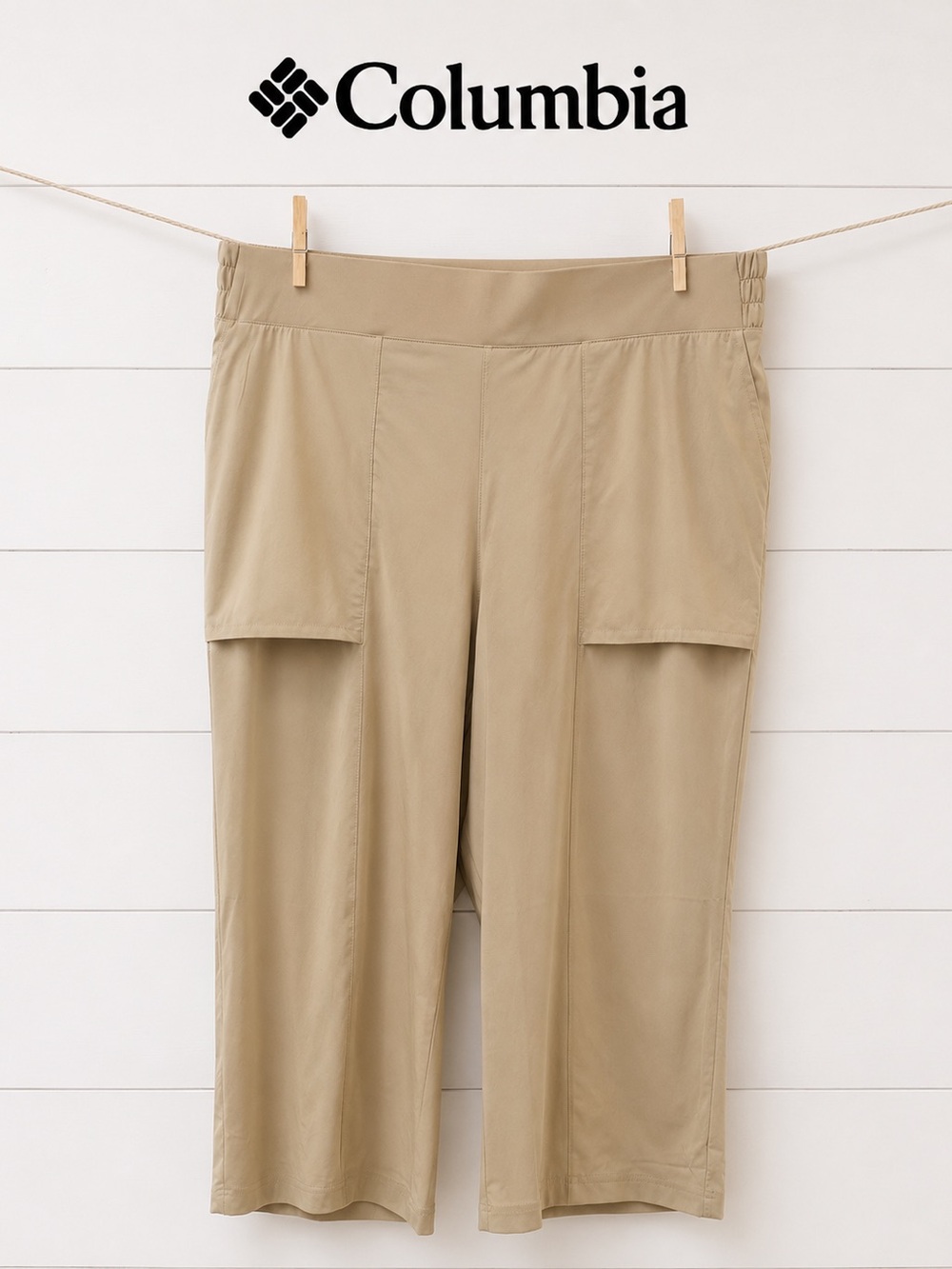 COLUMBIA Beige Capri Pants Size 1X NWOT